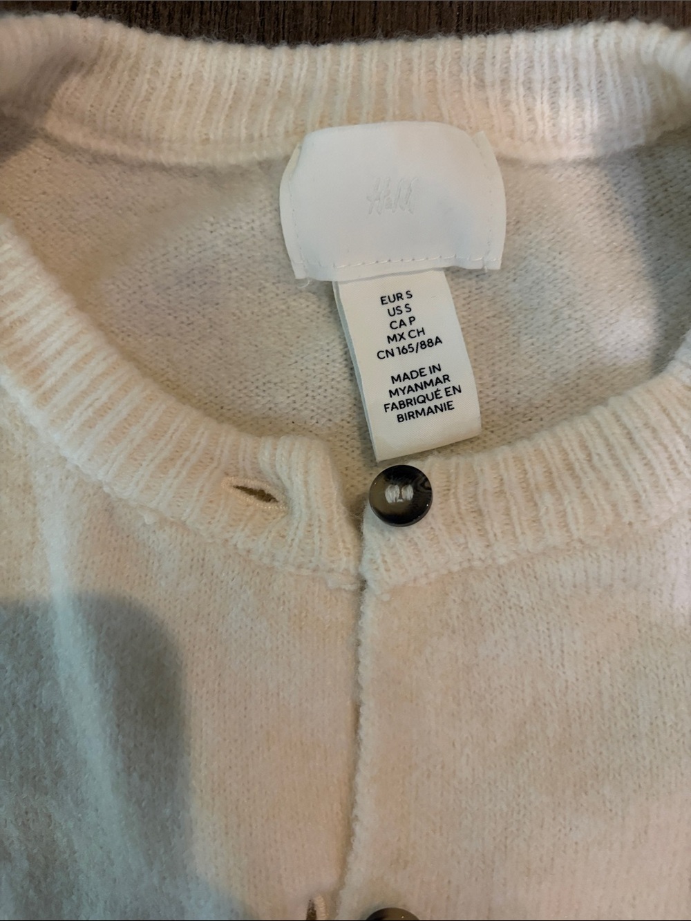 H&M Cream button Cardigan - Picture 2 of 5